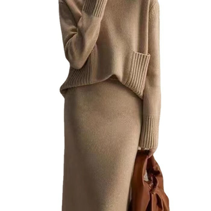 Fashion Woolen Skirt Two Piece Loose Grayceful LLC