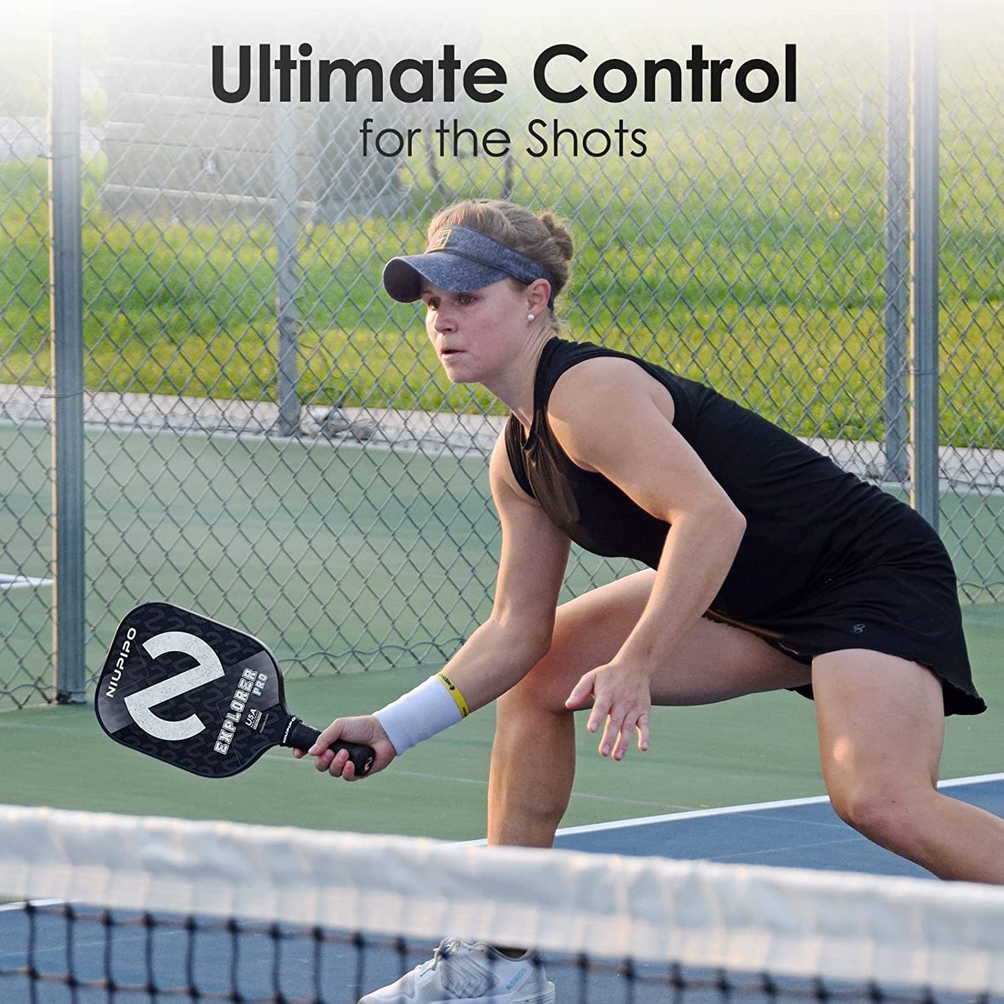 Pickleball Paddles Set of 2/4/1, USAPA Approved Graphite Carbon Fiber Pickleball Rackets, Polypropylene Honeycomb Core, Cushion 4.72In Grip, Bag/Cover, Pickle Ball Paddle Set for Men Women