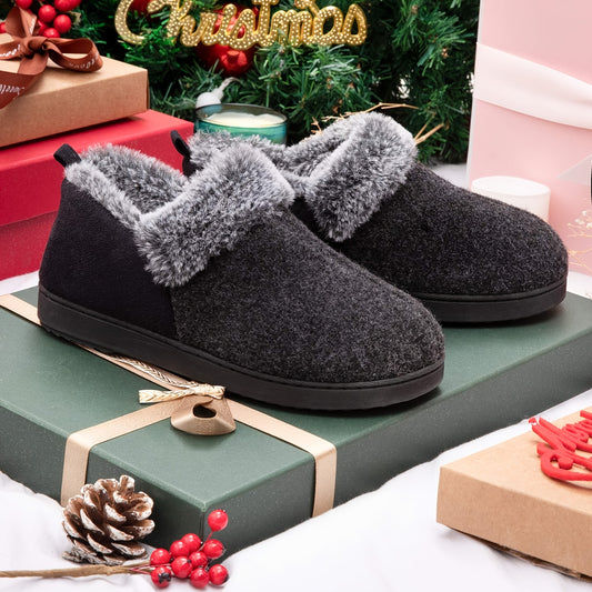 Women's Cozy Slippers, Warm Plush Lining, Faux Fleece Blend Micro Household Shoes, Indoor and Outdoor Anti-slip Sole, Preferred Gift for Holidays, Women Shoes NovaCart