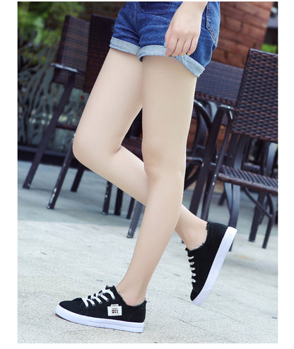 Women'S Casual Round Toe Solid Color Canvas Shoes, Small White, Flat Bottom, PVC Sole, Fabric Upper And Insole, Hand Wash, No Dry Clean, Spring, Autumn, All Season 2022 NovaCart