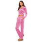 Stylish Velvet Two-Piece Sports Hoodie Set See size chart under “more details” The Fashion Celestial