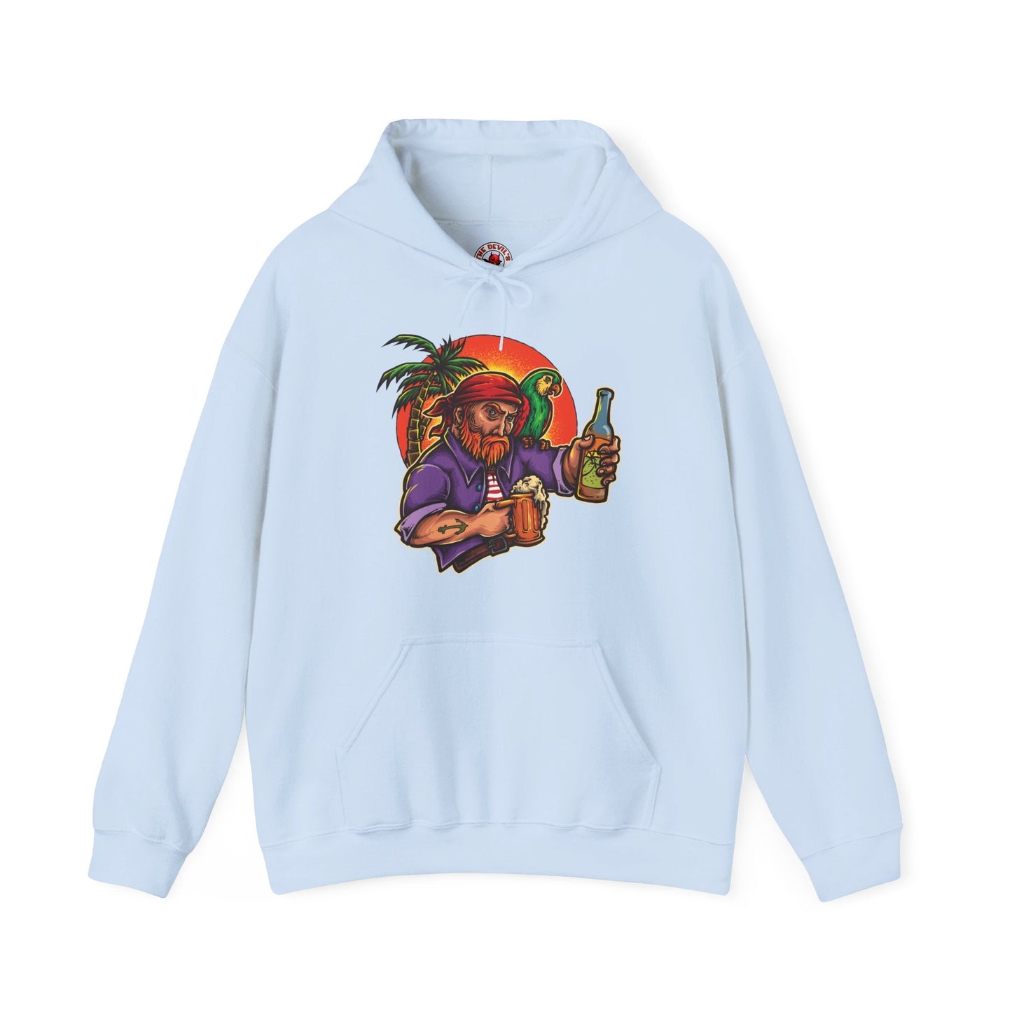 Sunset Pirate Beer Hooded Sweatshirt The Devil's Pickle