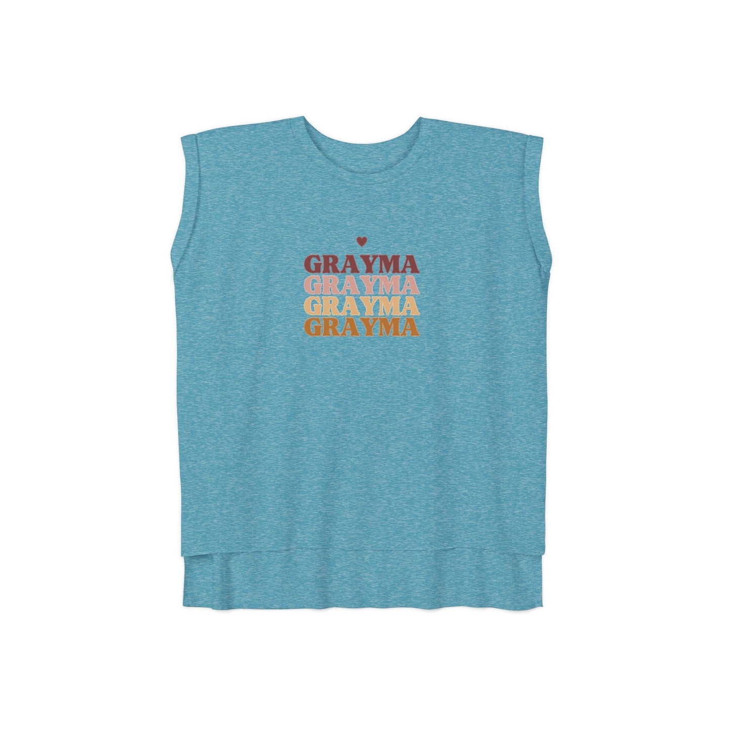 Women’s Flowy Rolled Cuffs Muscle Tee Grayceful LLC