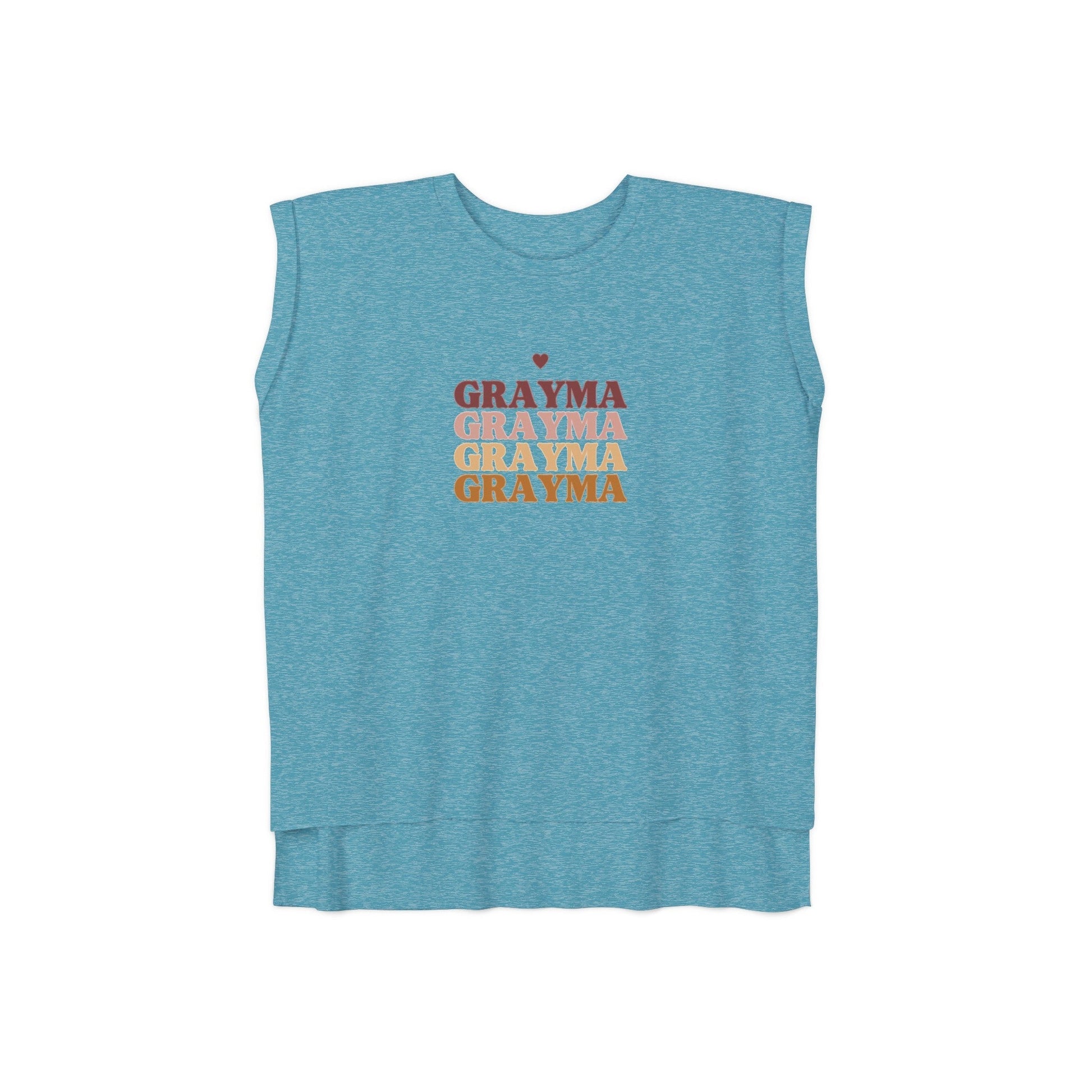 Women’s Flowy Rolled Cuffs Muscle Tee Grayceful LLC
