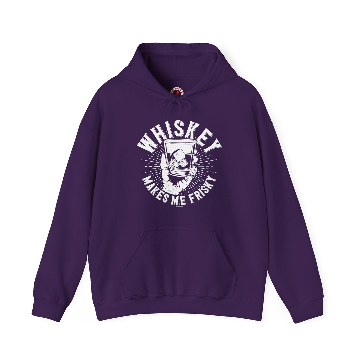 Whiskey Makes Me Frisky Hooded Sweatshirt The Devil's Pickle