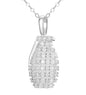 S925 Silver Moissanite Grenade Pendant Necklace