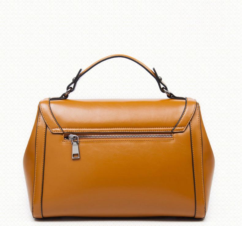 Luxury Genuine Leather Fashion Handbag for Cowgirls - Premium Black & Retro Brown Country in My Heart