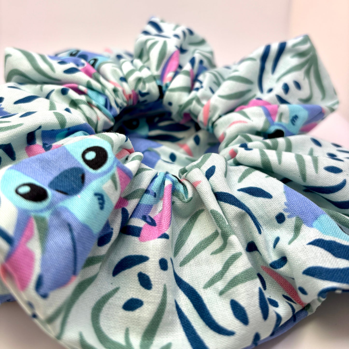 Blue Leaf Stitch Scrunchie Enchanted Scrunch