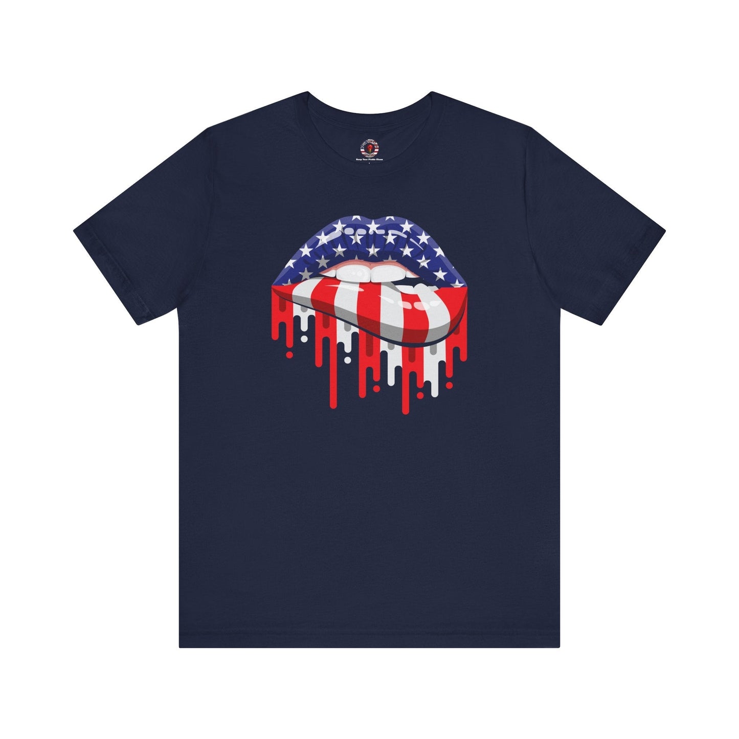 American Flag Lips T-Shirt The Devil's Pickle