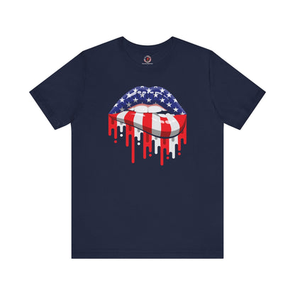 American Flag Lips T-Shirt The Devil's Pickle
