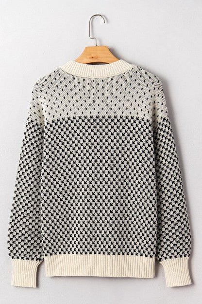 Dotted Colorblock Lantern Sleeve Sweater Shop Style & More | Fresh Looks, Everyday Deals & Free Shipping