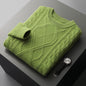 Men's Pullover Twist Round Neck Base Knitwear Loose-fitting Oversized Sweater Grayceful LLC