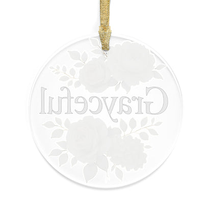 Grayceful Floral Acrylic Ornaments, Personalized Holiday Decorations, Elegant Gifts, Keepsake, Wedding Favors, Home Decor Grayceful LLC