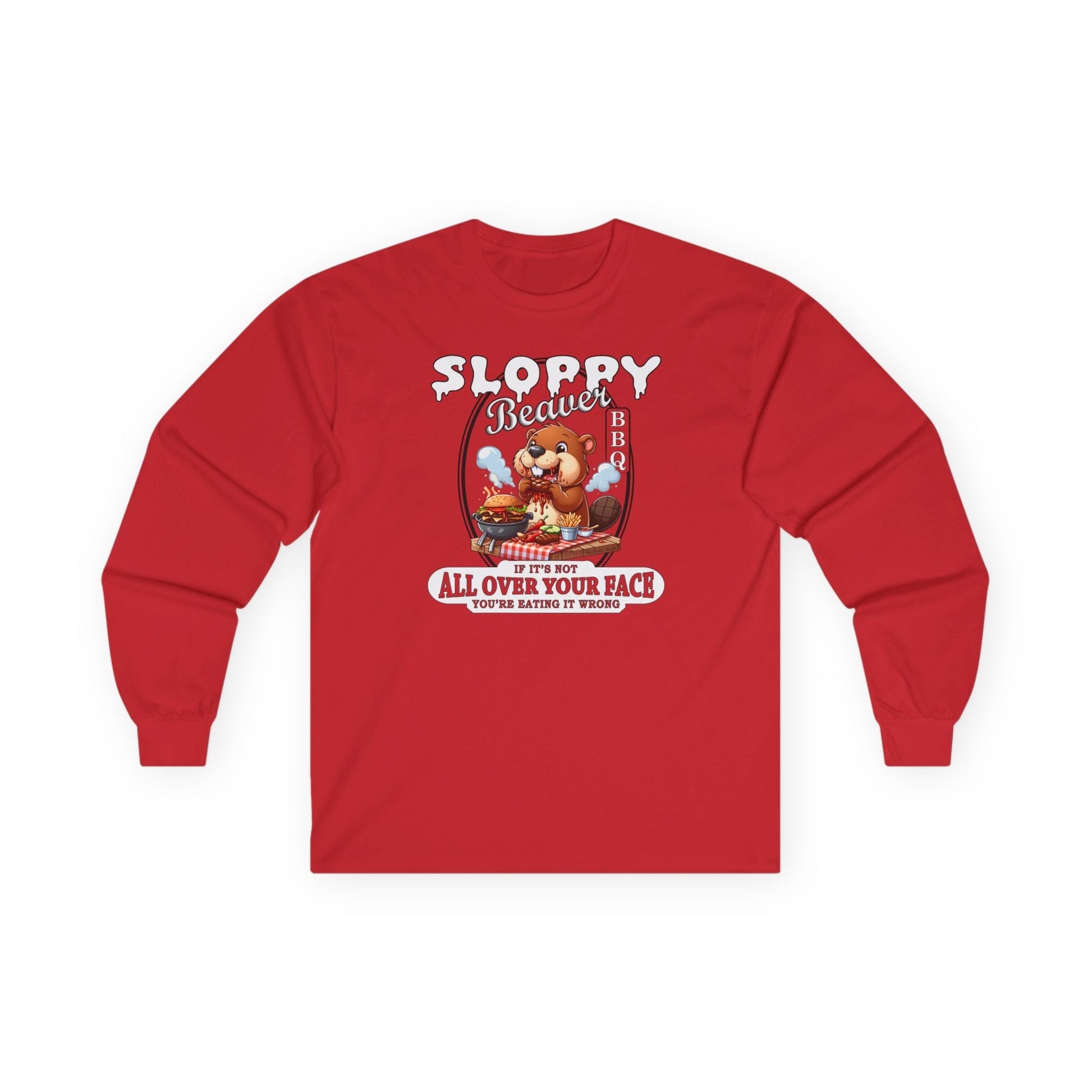 Sloppy Beaver BBQ Long Sleeve Tee The Devil's Pickle