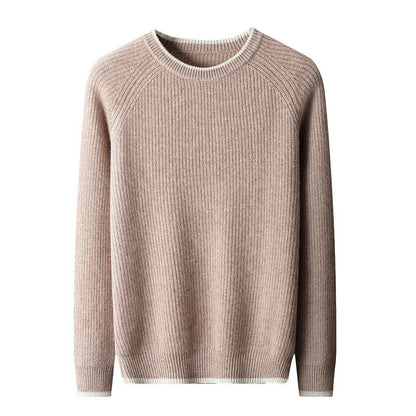 New Round Neck Double-strand Thickened Sweater For Men Grayceful LLC