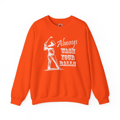 Always Wash Your Balls Golf Crewneck Sweatshirt The Devil's Pickle