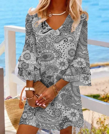 Classic V-Neck Beach Dress Country in My Heart