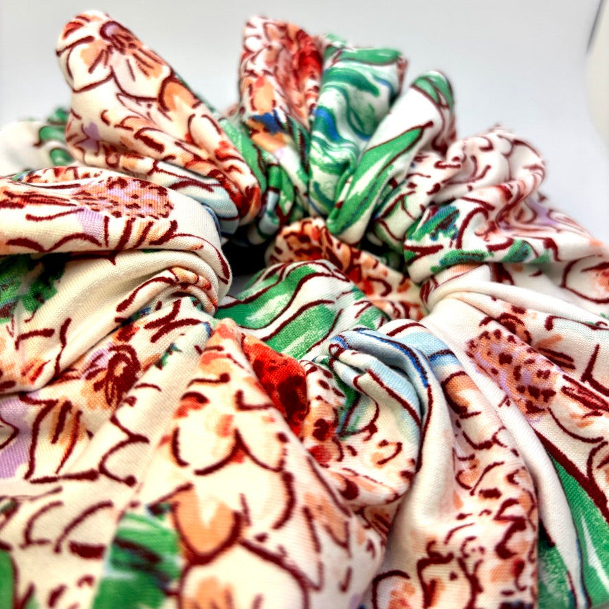 Tropical Leaves Summer Scrunchie Enchanted Scrunch