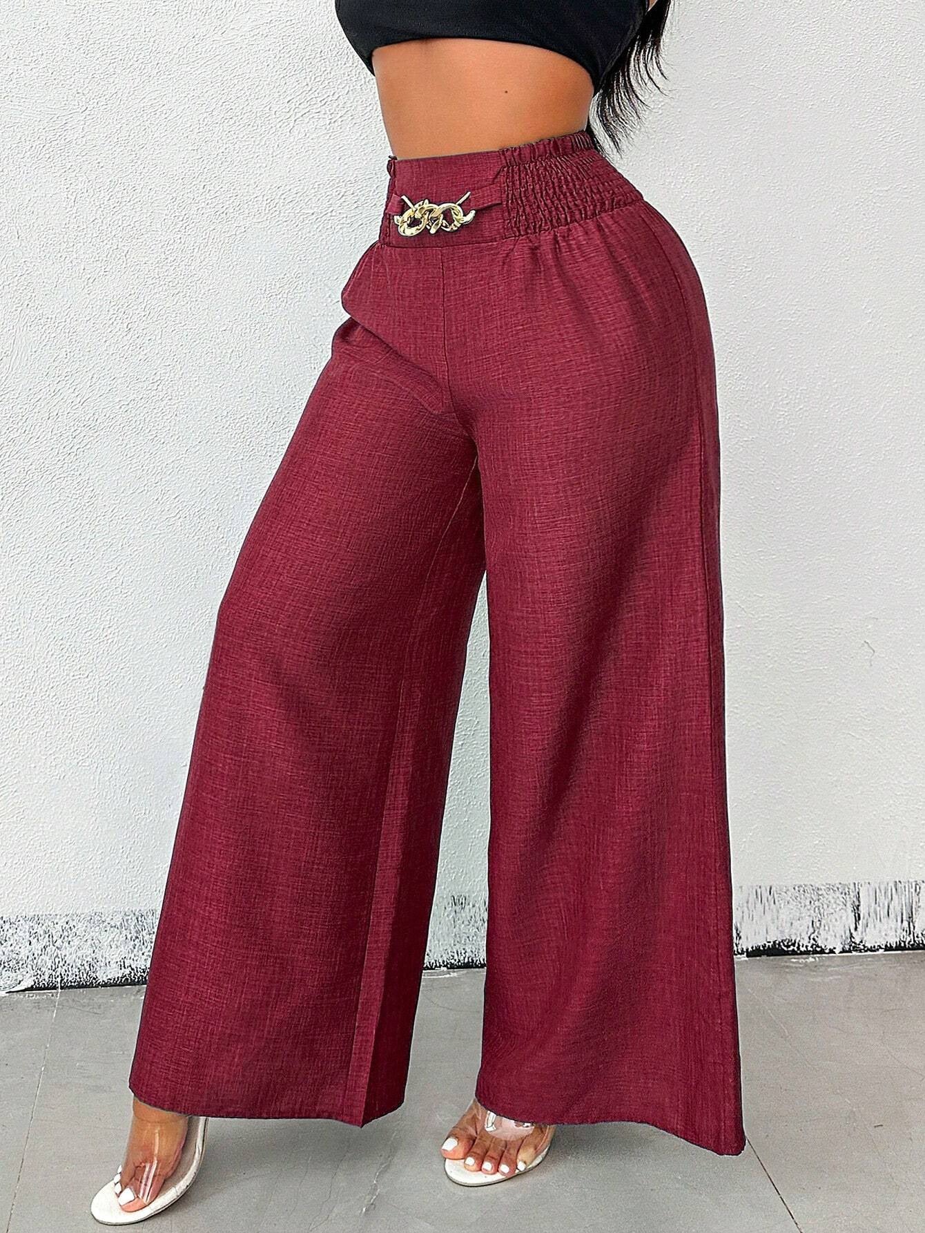 Women's High-Waist Drapey Wide-Leg Pants | Elastic Drawstring 5 Colors FitiqueFit