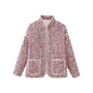 Plus Size Stand Collar Quilted Floral Cotton Coat Jacket Women See size chart under “more details” The Fashion Celestial