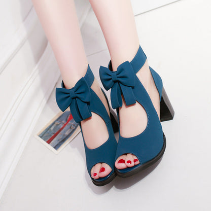 Bow women's sandals mesh high heels See size chart under “more details” The Fashion Celestial