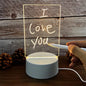 Illuminate Your Space with the Transparent Luminous LED Night Light - Erasable Acrylic Message Board for Creative Expression