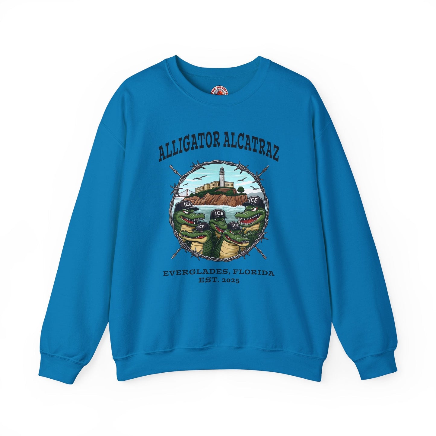 Alligator Alcatraz Crewneck Sweatshirt The Devil's Pickle