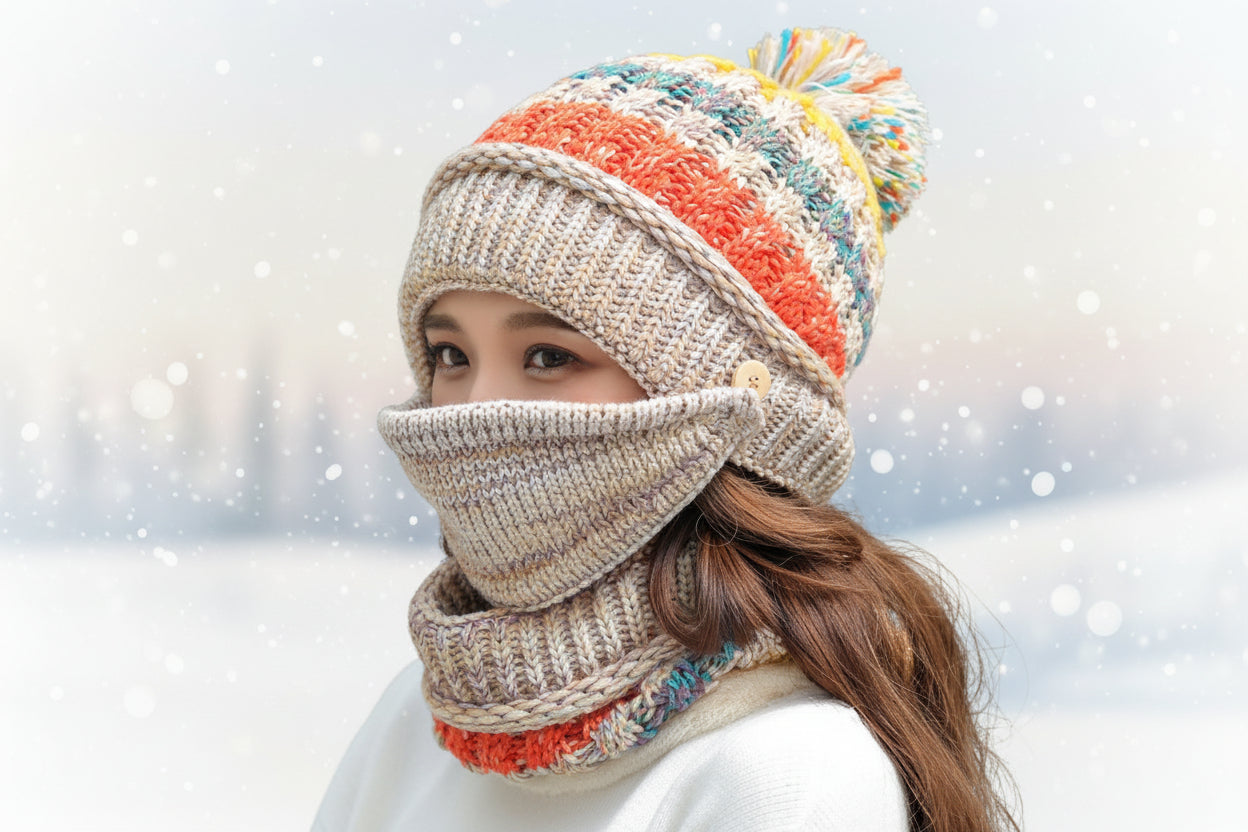 Winter Plush Knitted Hat – Soft Warm Knit Beanie for Cold Weather FitiqueFit