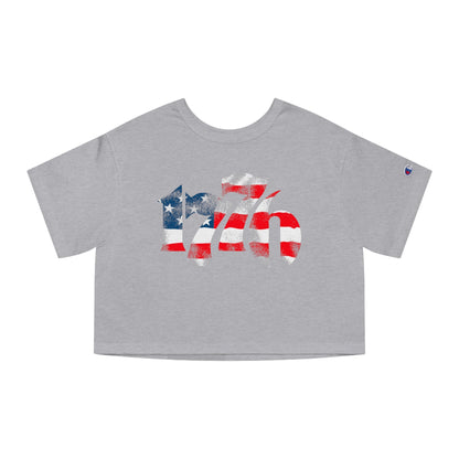1776 American Flag Cropped T-Shirt The Devil's Pickle