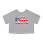 1776 American Flag Cropped T-Shirt The Devil's Pickle