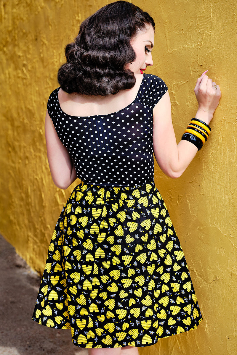 Honey Hives A-line Skirt Retrolicious