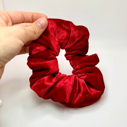 Mini Red Crushed Velvet Scrunchie Enchanted Scrunch