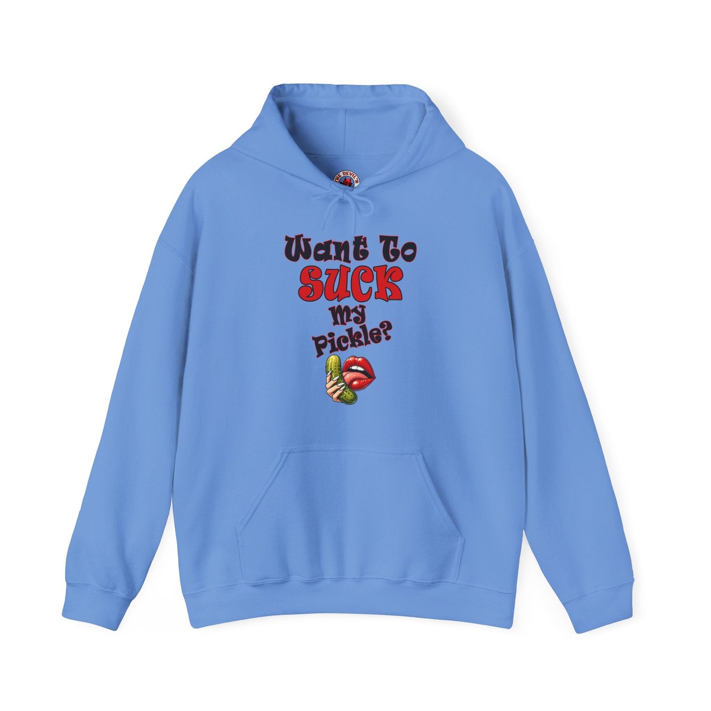 Want To Suck My Pickle Hooded Sweatshirt The Devil's Pickle