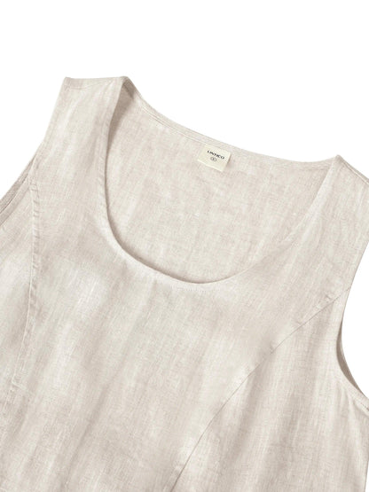 100% Linen Swing Beach Tank Dress GIANA LINTICO
