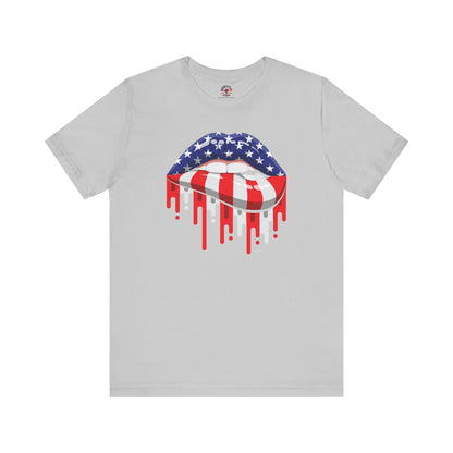 American Flag Lips T-Shirt The Devil's Pickle