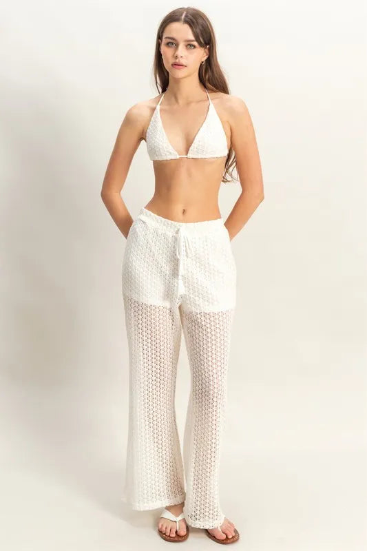 HYFVE Crochet Bra and Drawstring Pants Set West2East Surf