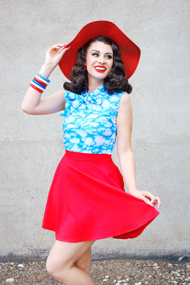 Red Skater Skirt Retrolicious