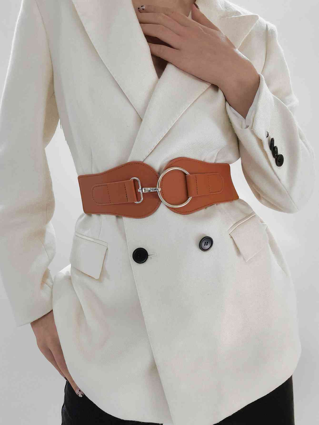Elegant Fashion PU Elastic Wide Belt – Adjustable Comfort Fit See size chart under “more details” The Fashion Celestial