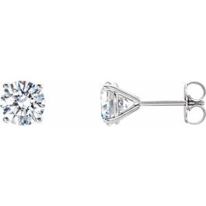 14K White 1 1/2 CTW Lab-Grown Diamond 4-Prong Stud Earrings Ethereal Legacy Boutiques