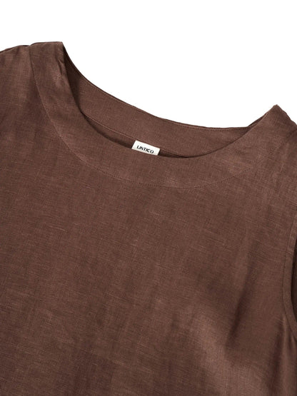 100% Linen Sleeveless Dress SIENNA LINTICO