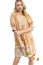 Umgee Paisley Mandala Print Babydoll Dress West2East Surf