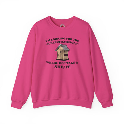 I'm Looking For The Correct Bathroom Crewneck Sweatshirt The Devil's Pickle