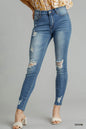 Umgee Distressed Skinny Jeans with Edge Detail West2East Surf
