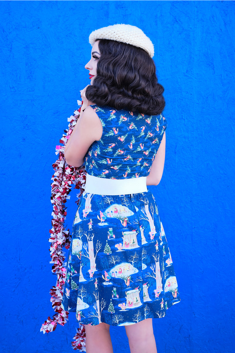 Festive Fox Bow Top - Plus Sizes only Retrolicious