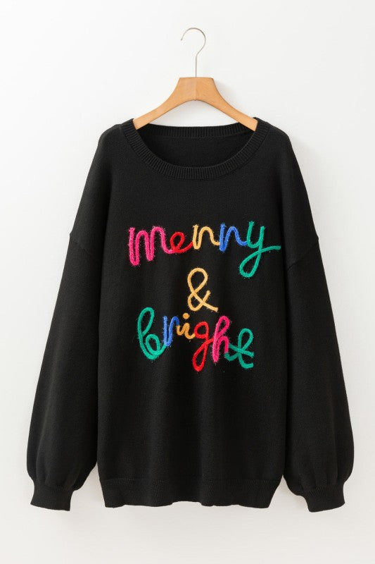 Plus Size Christmas Merry & Bright Tinsel Sweater Shop Style & More | Fresh Looks, Everyday Deals & Free Shipping