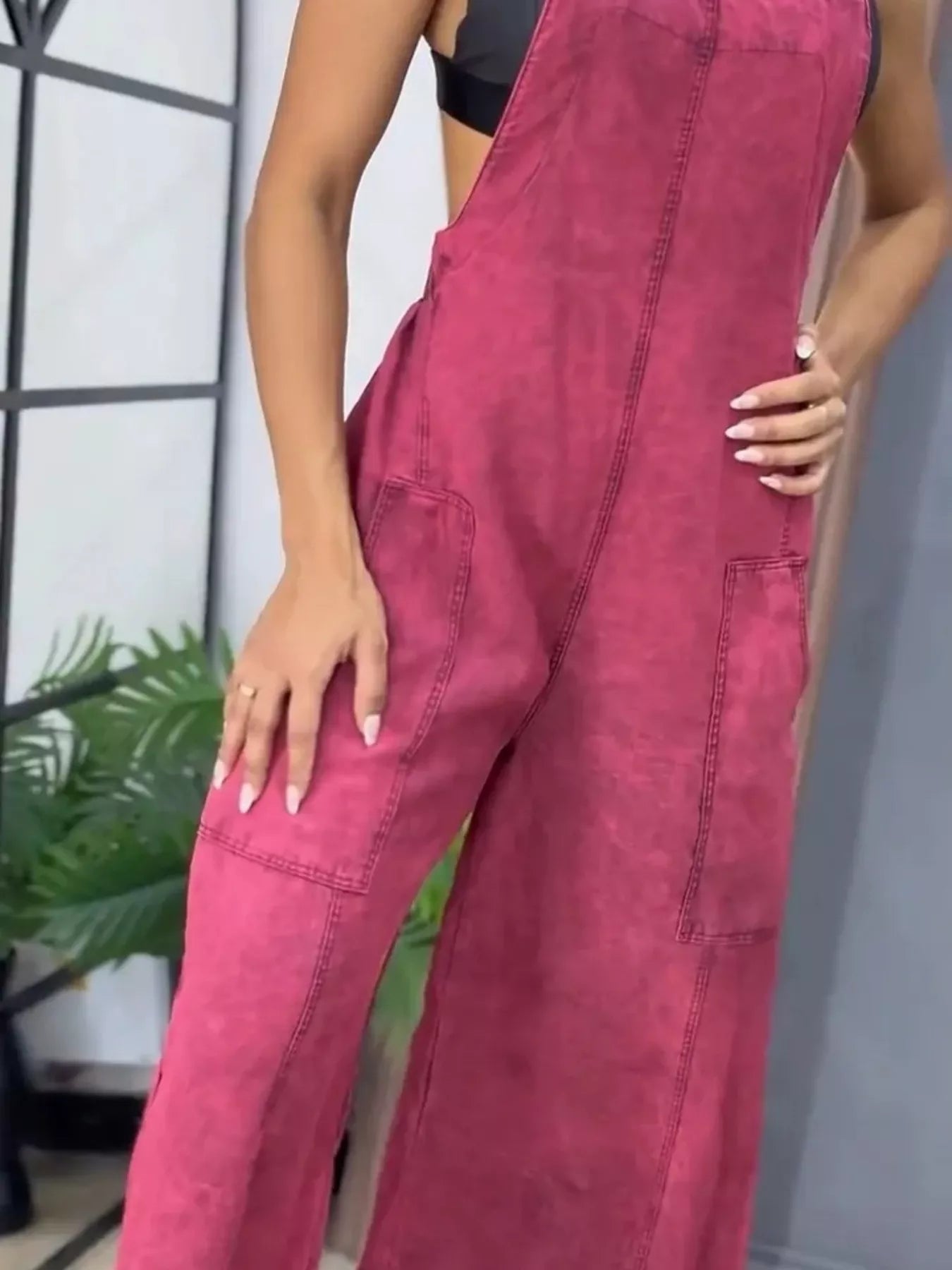 Full Size Vintage Wash Wide Leg Denim Overalls Plus Size New Era Fashion LLc
