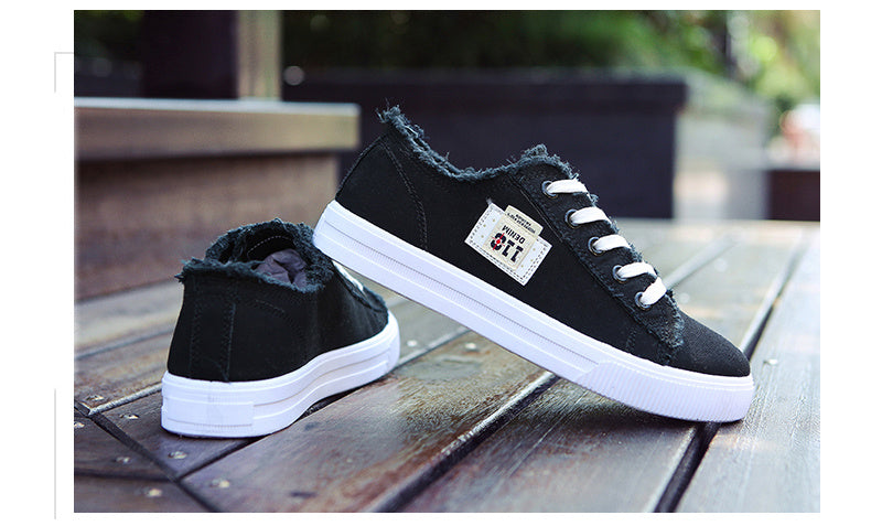 Women'S Casual Round Toe Solid Color Canvas Shoes, Small White, Flat Bottom, PVC Sole, Fabric Upper And Insole, Hand Wash, No Dry Clean, Spring, Autumn, All Season 2022 NovaCart