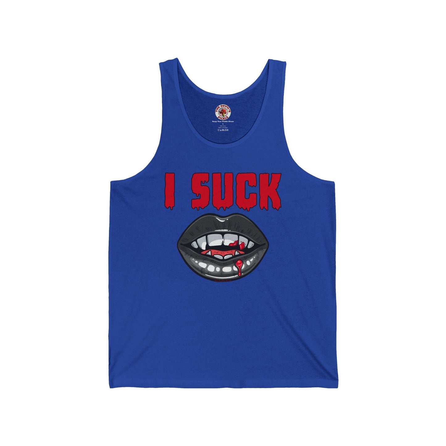 I Suck Tank Top The Devil's Pickle