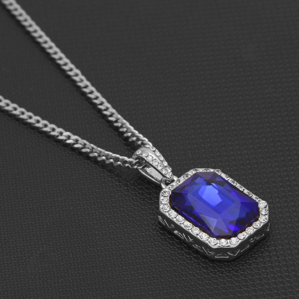 Hip-Hop Mini Diamond Pendant Necklace