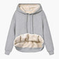Autumn And Winter Warm Lamb Fleece Pocket Hooded Sports Sweatshirt Jacket For Women See size chart under “more details” The Fashion Celestial